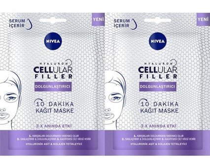 Nivea Cellular Nemlendiricili Soyulabilir Kağıt Yüz Maskesi 2 Adet