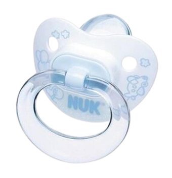 Nuk 6-18 Ay Delikli Kiraz Uçlu Damaklı Silikon Emzik Açık Mavi