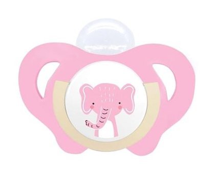 Wee Baby Safari 0-6 Ay Ortodontik Yenidoğan Kiraz Uçlu Damaklı Silikon Emzik Pembe