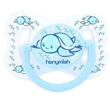 Hanymish 101 Cute 6-18 Ay Ortodontik Damaklı Silikon Emzik Mavi