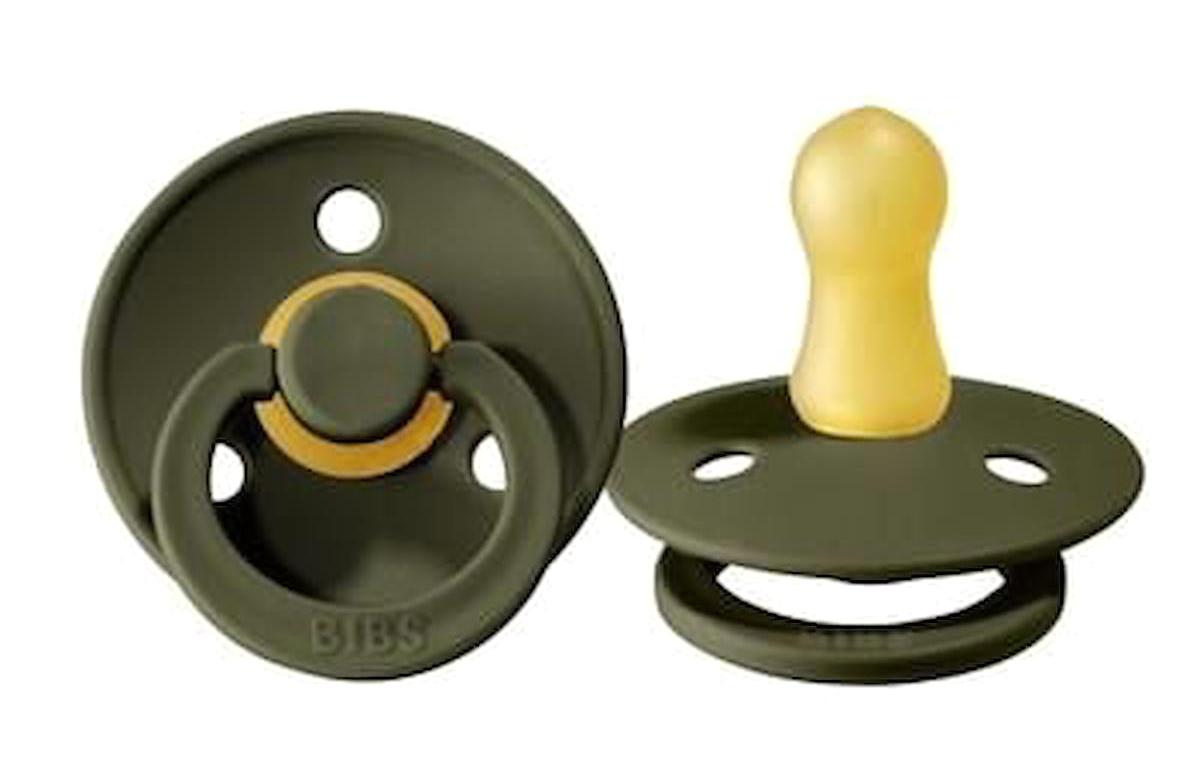 Bibs Colour 0-6 Ay Delikli Ortodontik Yenidoğan Damaklı Kauçuk Emzik Koyu Yeşil