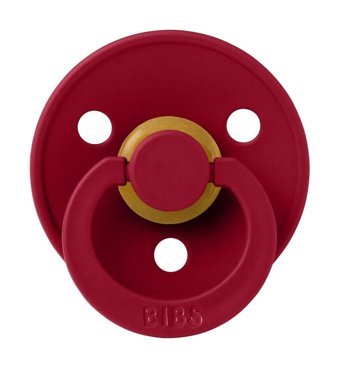 Bibs Colour 0-6 Ay Delikli Ortodontik Yenidoğan Kiraz Uçlu Damaklı Kauçuk Emzik Bordo