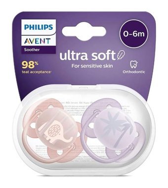 Philips Avent Ultra Soft 0-6 Ay Ortodontik Yenidoğan Damaklı Silikon Emzik Çok Renkli