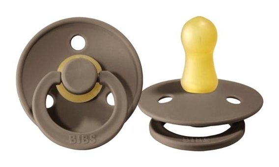 Bibs Colour 0-6 Ay Ortodontik Yenidoğan Kiraz Uçlu Kauçuk Emzik Koyu Kahverengi