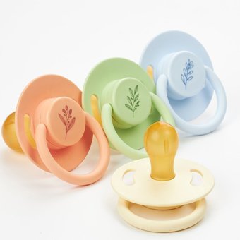 Wee Baby Pure 0-6 Ay Ortodontik Yenidoğan Kiraz Uçlu Damaklı Kauçuk Emzik Çok Renkli