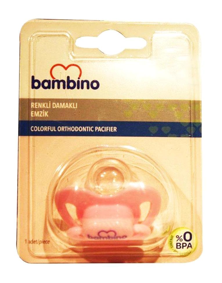 Bambino 0-6 Ay Delikli Ortodontik Yenidoğan Kiraz Uçlu Damaklı Silikon Emzik Pembe