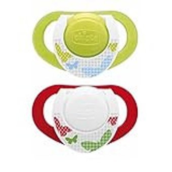 Chicco 4 Ay+ Ortodontik Kiraz Uçlu Damaklı Kauçuk Emzik Çok Renkli