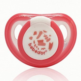 Bebedor 6-18 Ay Kiraz Uçlu Damaklı Silikon Emzik Pembe