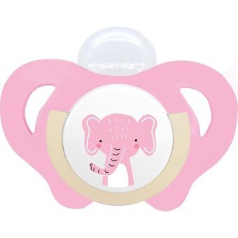 Wee Baby Safari 18 Ay+ Ortodontik Kiraz Uçlu Damaklı Silikon Emzik Pembe