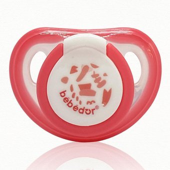 Bebedor 18 Ay+ Ortodontik Kiraz Uçlu Damaklı Silikon Emzik Pembe