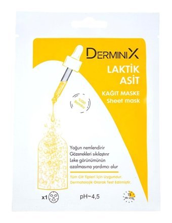 Derminix Laktik Asit Nemlendiricili Kağıt Yüz Maskesi