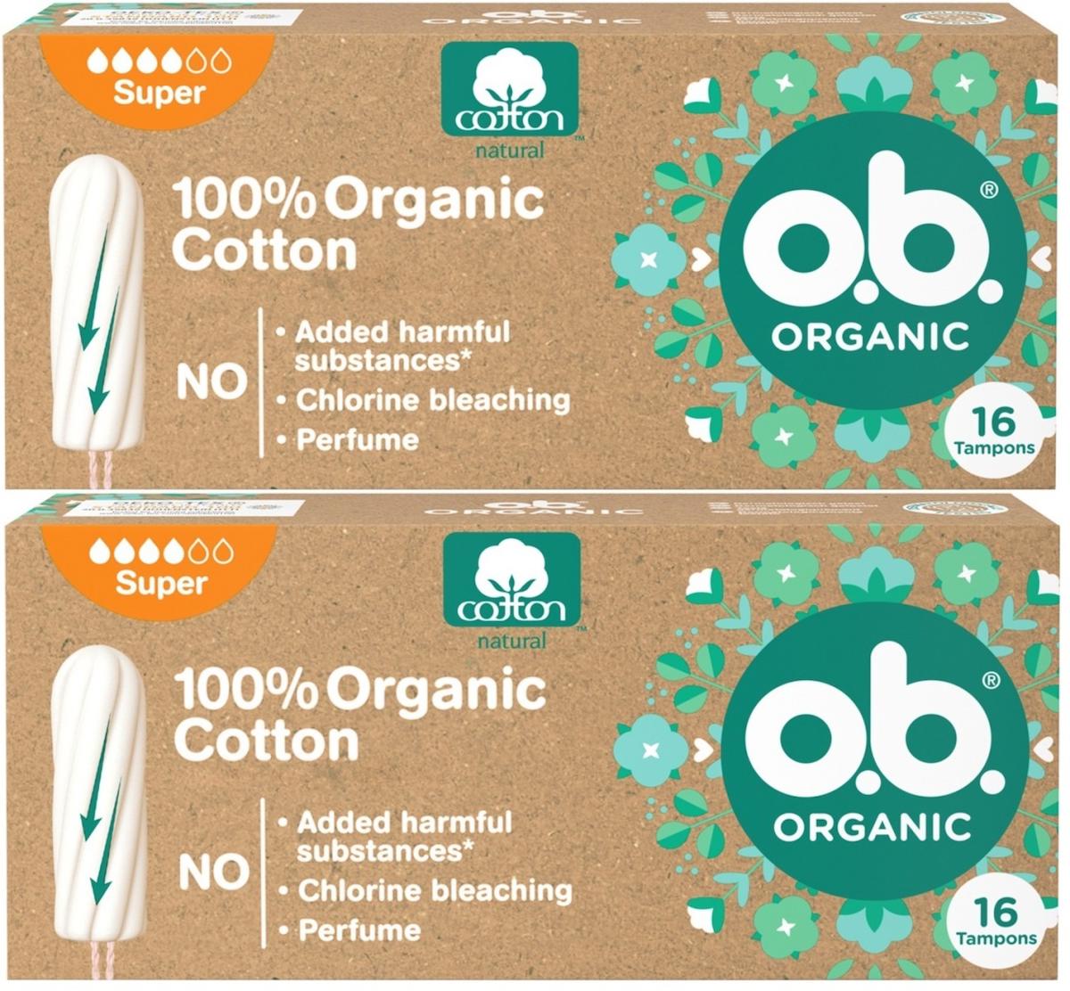 O.B. Organic Süper Tampon 2x16'lı