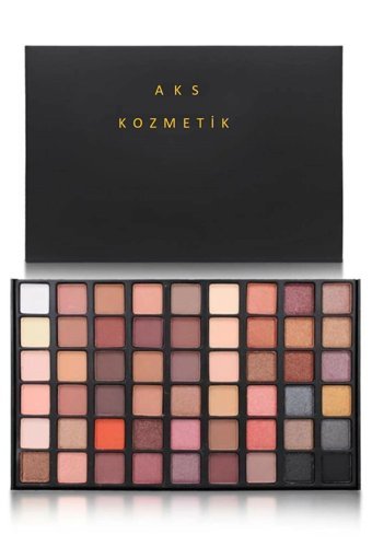 Aks Kozmetik Toz Simli Mat Saten Far Paleti