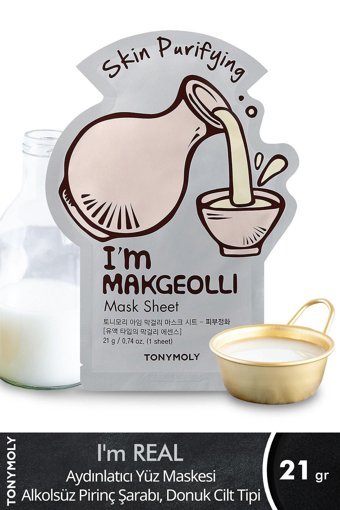 Tonymoly I'M Real Pirinç Şarabı Alkolsüz Kağıt Yüz Maskesi
