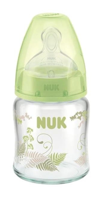 Nuk Silikon Yenidoğan 0-6 Ay Desenli Yeşil Biberon 120 ml
