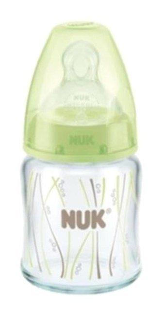 Nuk First Choice Silikon Yenidoğan 0-12 Ay Desenli Yeşil Damaklı Biberon 120 ml