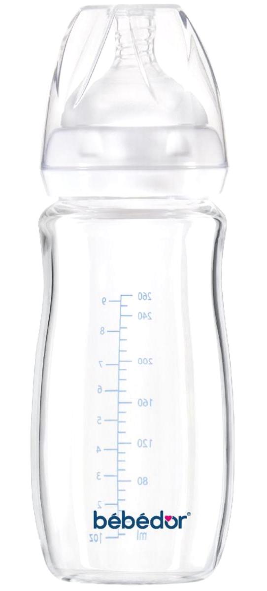 Bebedor Geniş Ağızlı Silikon Gaz Yapmayan Antikolik Yavaş Akışlı 3+ Ay Şeffaf Biberon 250 ml