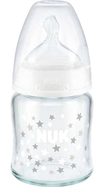Nuk First Choice Silikon Desenli Mavi Biberon 120 ml