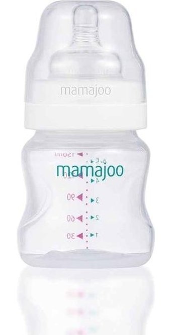 Mamajoo Silikon Gaz Yapmayan Antikolik Yenidoğan Yavaş Akışlı 0+ Ay Şeffaf Biberon 150 ml