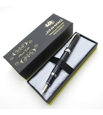 Jinhao Parlak Siyah Full Metal Dolma Kalem