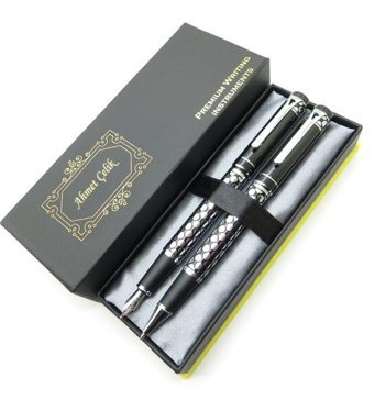 Wings Twin Deluxe Dr361 Parlak Krom Puantiyeli Dolma Kalem