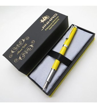 Jinhao Mavi Taşlı Tam Metal Sarı Dolma Kalem