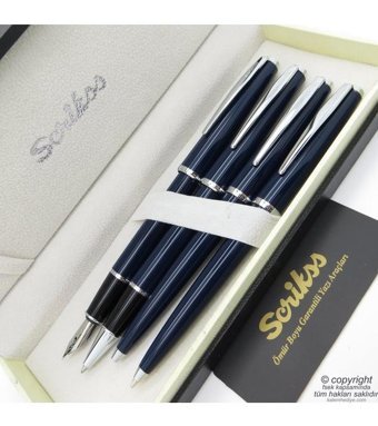 Scrikss 33 4'lü Set Lacivert Dolma Kalem