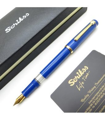 Scrikss 419 Saks Mavi Altın Dolma Kalem