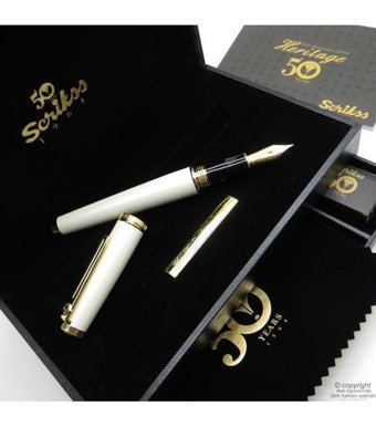 Scrikss Heritage2 50.Yıl Beyaz Altın - Scrikss Dolma Kalem