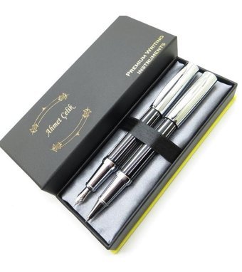 Wings Twin Deluxe Dr376 Krom Çizgili Dolma Kalem