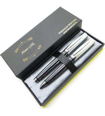 Wings Twin Deluxe Dt374 Krom Çizgili Dolma Kalem