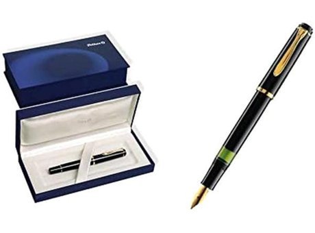 Pelikan M150 Siyah 14 Ayar Altın Kaplama Uç Ve Metal Aksam k Dolma Kalem