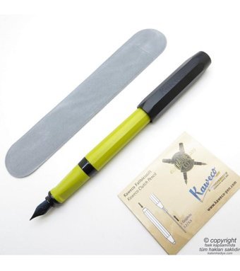 Kaweco Perkeo Siyah / Yeşil Kadife Kılıflı e Dolma Kalem