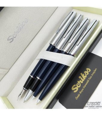 Scrikss 78 4'lü Set Lacivert Dolma Kalem
