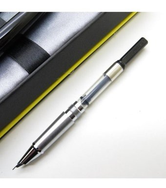 Jinhao Mavi Taşlı Tam Metal Siyah Dolma Kalem