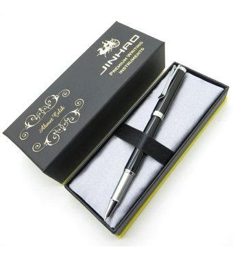 Jinhao Mavi Taşlı Tam Metal Siyah Dolma Kalem