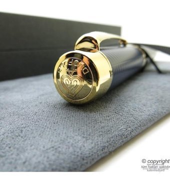 Parker Duofold Prestij Mavi C Vron Ct 18K Altın Uç Dolma Kalem