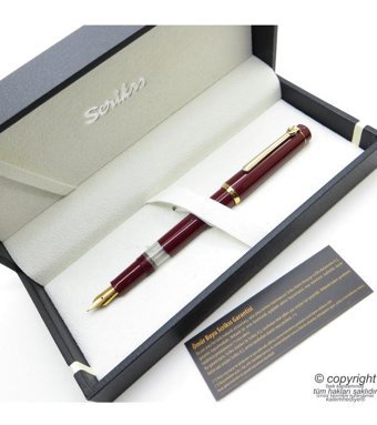 Scrikss 419 Bordo Altın - Scrikss Dolma Kalem