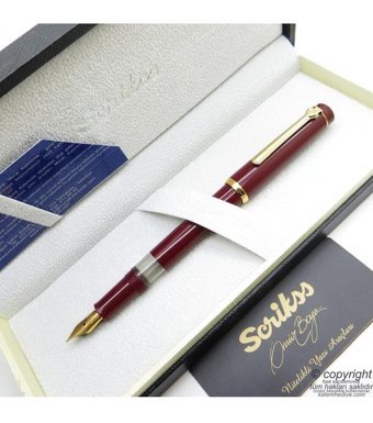Scrikss 419 Bordo Altın - Scrikss Dolma Kalem