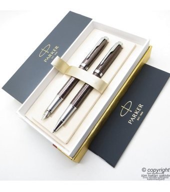 Parker Premium Desenli Bakır Bronz Dolma Kalem