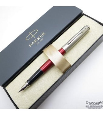 Parker Jotter Metal Kırmızı Dolma Kalem