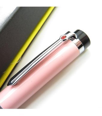 Jinhao Kırmızı Taşlı Tam Metal Pembe le Dolma Kalem