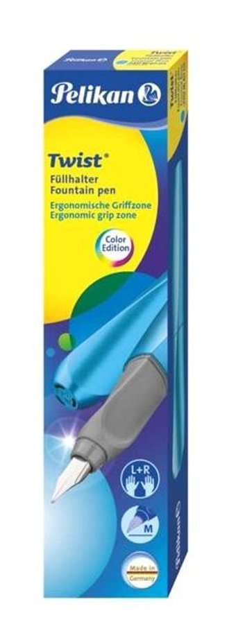 Pelikan P457 Twist Metalik Mavi Dolma Kalem