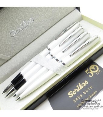 Scrikss 33 4'lü Set Beyaz Dolma Kalem