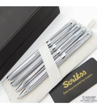 Scrikss 722W 4'lü Set Krom Dolma Kalem