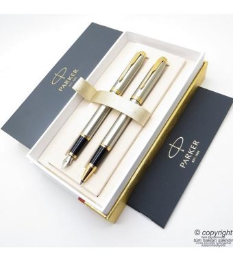 Parker Brus Altın Metal Dolma Kalem