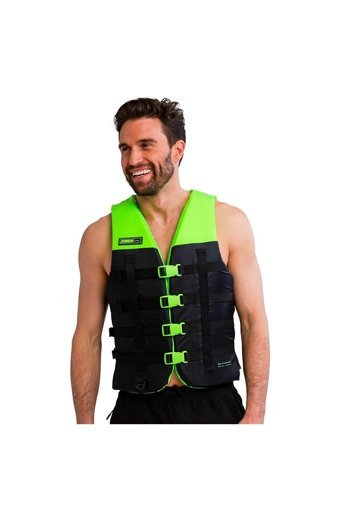 Jobe 50 Newton Fermuarlı Sertifikalı Profesyonel Yetişkin Yeşil - Siyah L - XL Can Yeleği
