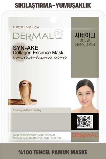 Dermal Syn-Ake Kolajen Nemlendiricili Kağıt Yüz Maskesi 23 gr