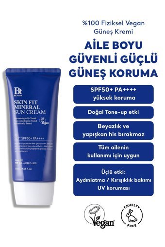 Benton 50 Faktör Tüm Ciltler İçin Nemlendirici Suya Dayanıklı Yüz Güneş Kremi 50 ml