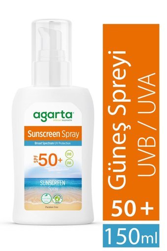 Agarta 50 Faktör Tüm Ciltler İçin Nemlendirici Suya Dayanıklı Yüz Güneş Kremi 150 ml